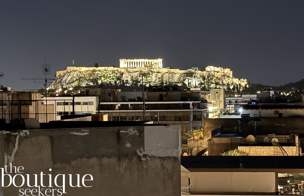 The view from the Rooftop bar at Brown Acropol