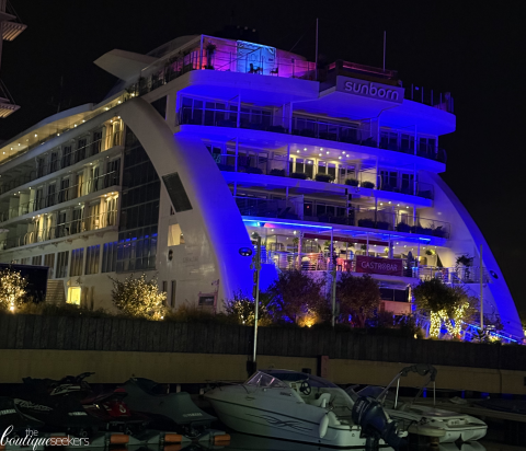The Sunborn Yacht at night